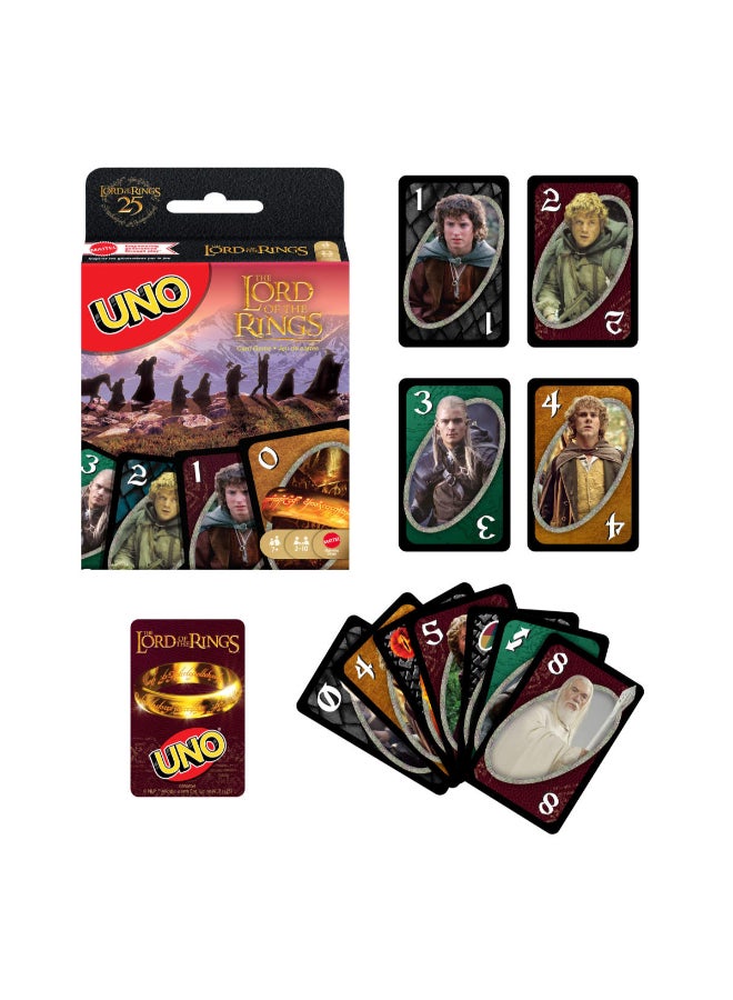 ماتيل جيمز UNO The Lord of The Rings Card Game for Kids, Adults & Families, Travel & Camping, Inspired by the Movies - Image 5